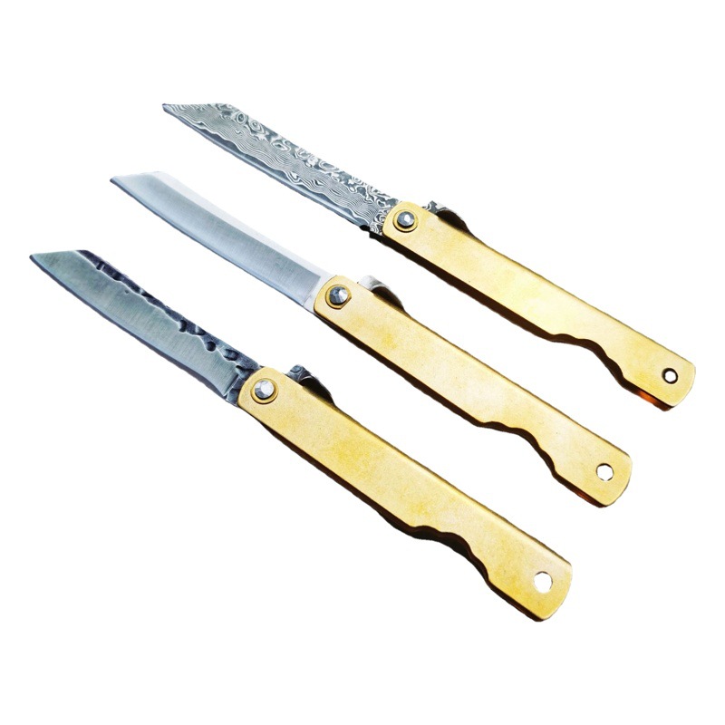 Al Aire Libre Damasco cuchillo plegable mini cuchillo plegable portátil autodefensa cuchillo táctico cuchillo hecho a mano herramienta de pesca portátil
