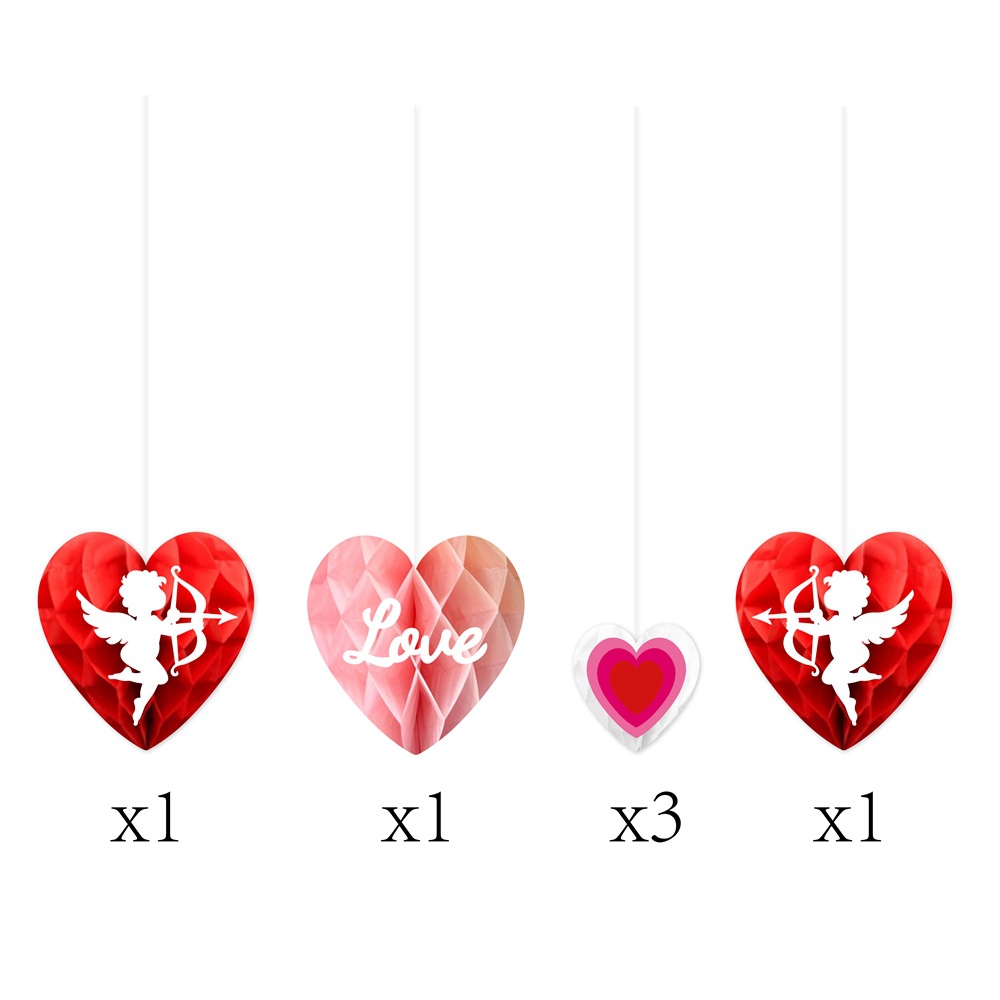 Amazon Decoración del día de San Valentín amor colgante de panal romántico día de San Valentín propuesta de matrimonio colgante de bola de panal colgante