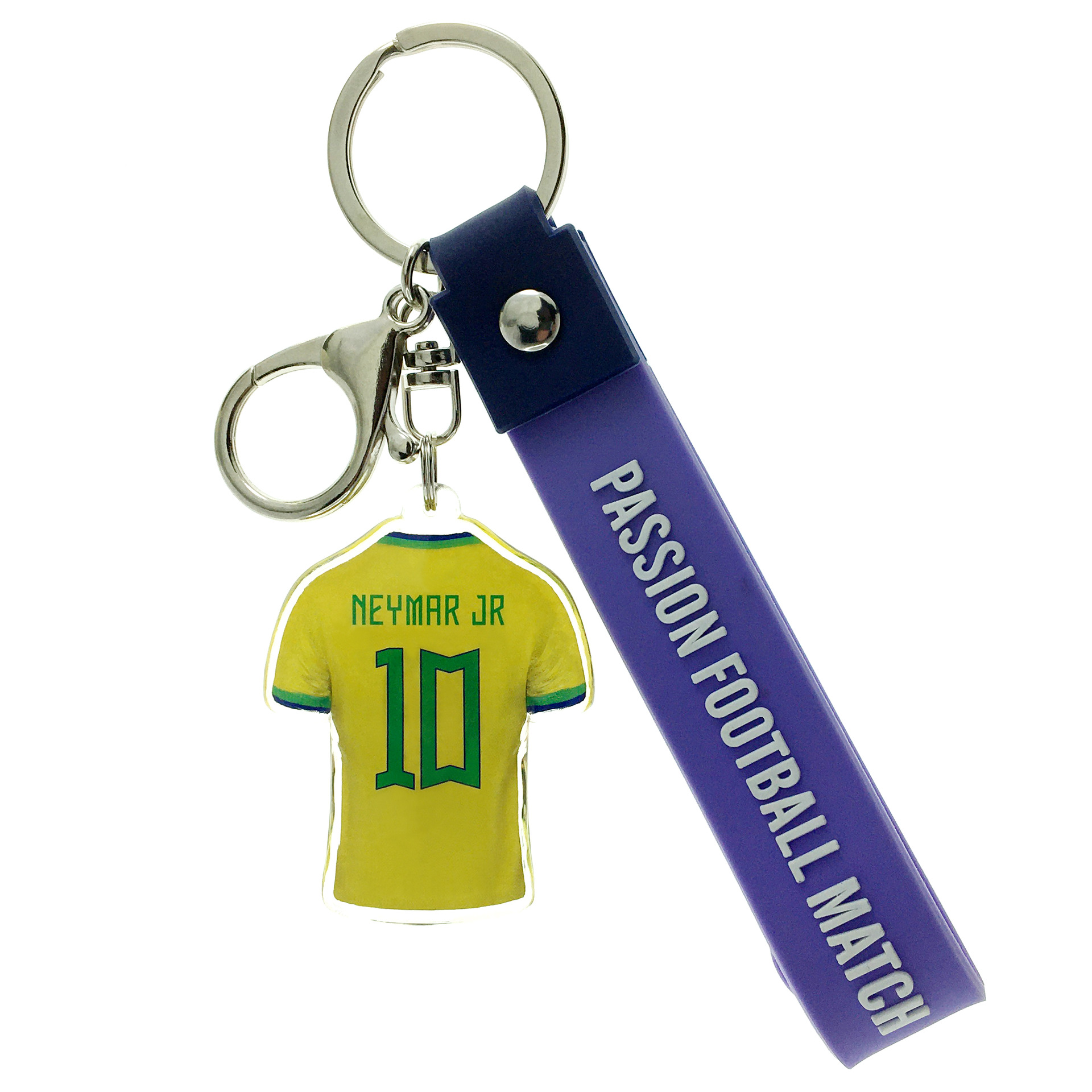 巴西队-10#C内马尔A款+柔蓝手带-白底图反面