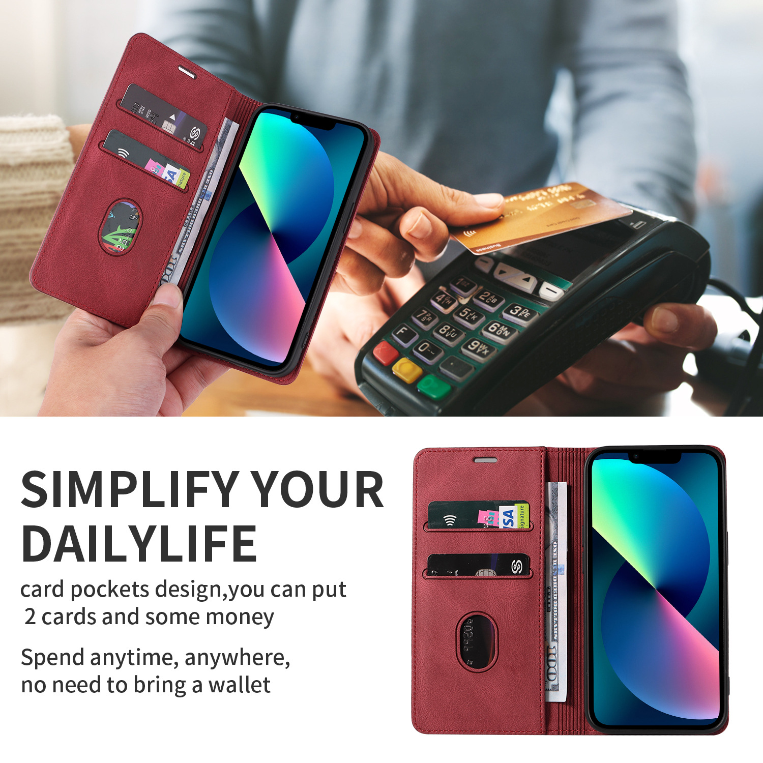Leather Wallet Case For Iphone 17 16 Se 3 And Samsung S25 Models_voghion.com