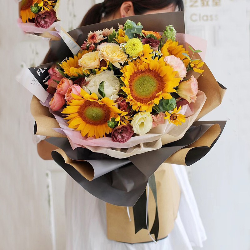 Flower Party Factory Nuevo periódico en inglés Papel de embalaje de flores Sentido de alta calidad Florería impermeable Papel de embalaje de flores Papel de embalaje de ramo