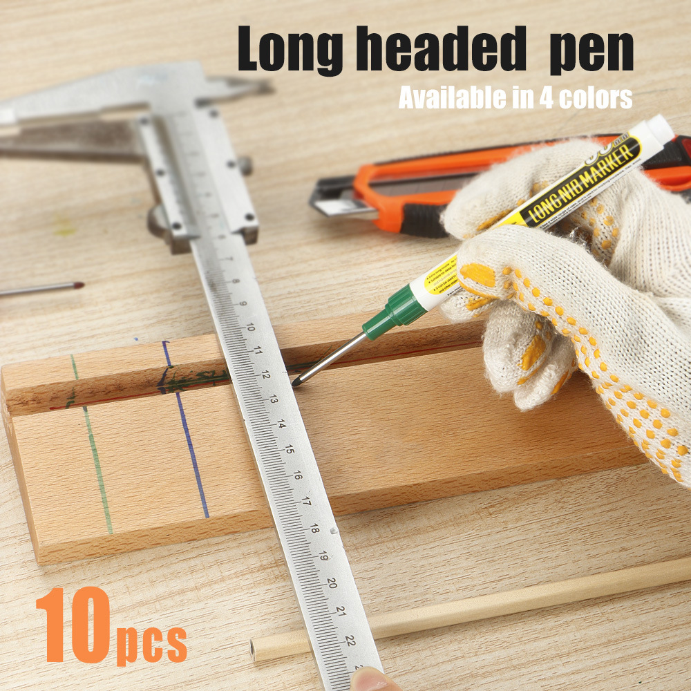 Marcador de cabeza larga de 30mm Marcador especial para decoración Marcador para carpintería Agujero profundo Marcador de cabeza larga Pluma a base de aceite al por mayor