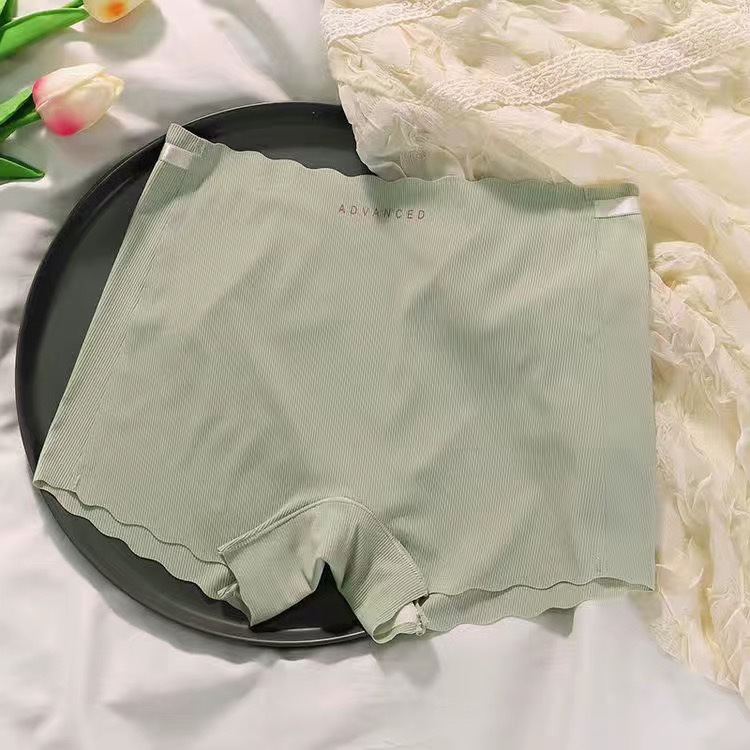 Pantalones de seguridad anti-exposición de las mujeres de seda de hielo sin costuras de verano fino no rizado de fondo Boxer dos en una ropa interior de las mujeres