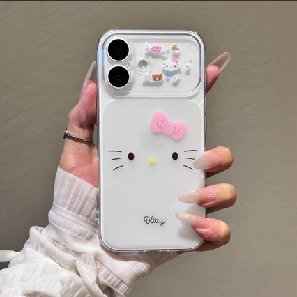 Transforms into a 17-Inch Large Window in Seconds, Cute Kt Cat Transparent Phone Case Suitable for Apple 17Promax, 16/15/14 Matte 13 Transforms into a 17-Inch Large Window in Seconds, Cute Kt Cat Transparent Phone Case Suitable for Apple 17Promax, 16/15/14 Matte 13