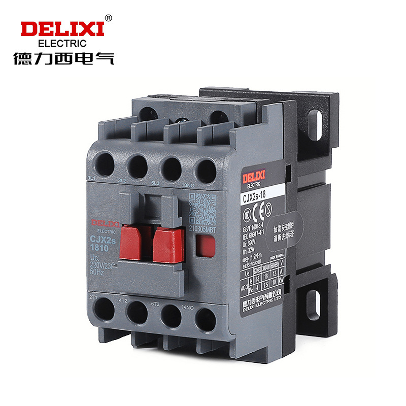 得力西cjx2s-1210交流接触器2510 220V1810单相380V三相3210 6511
