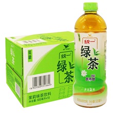 批发统一绿茶饮料500ml*15瓶休闲茶品企业福利备用