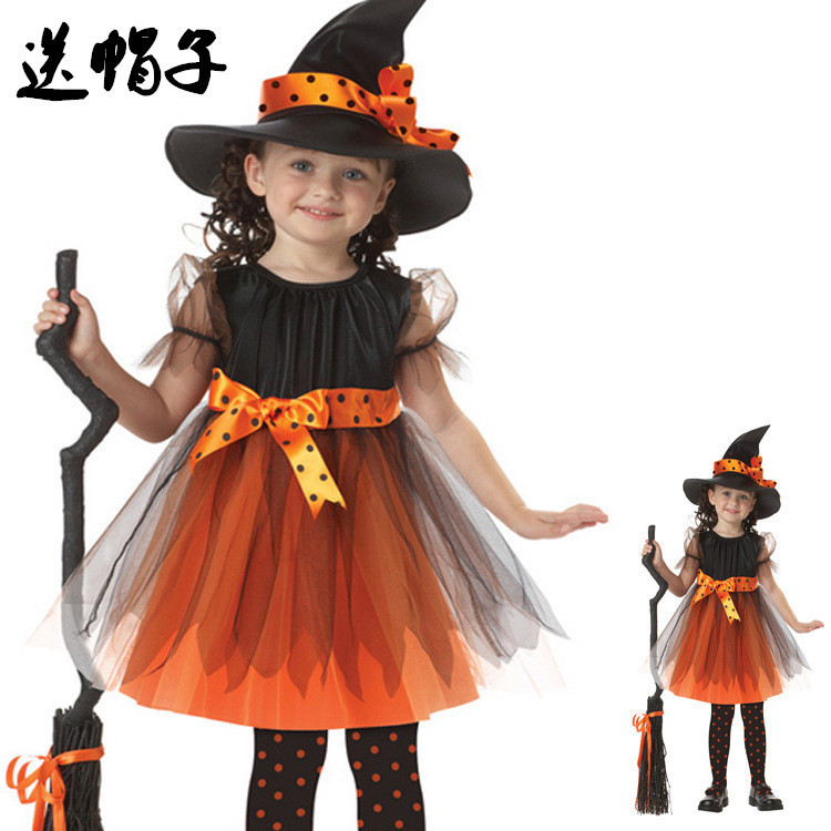 Disfraces de Halloween para niños, niñas, brujas, juegos de rol, cosplay, brujas, ropa de actuación, jardín de infantes
