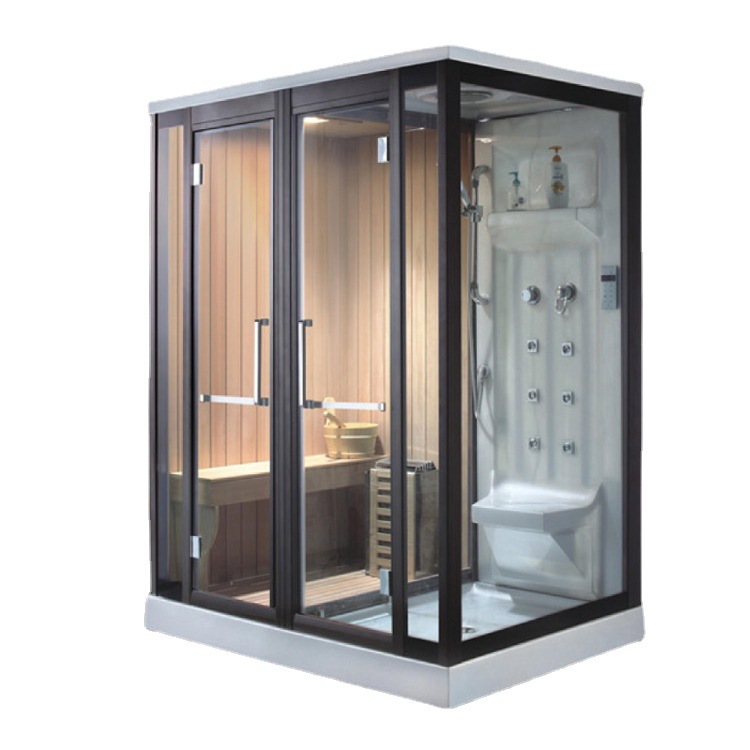 Fuente de la fábrica de madera familiar sauna de vapor húmedo sala de vapor seco sala de vapor húmedo y seco separación de madera ducha de vapor