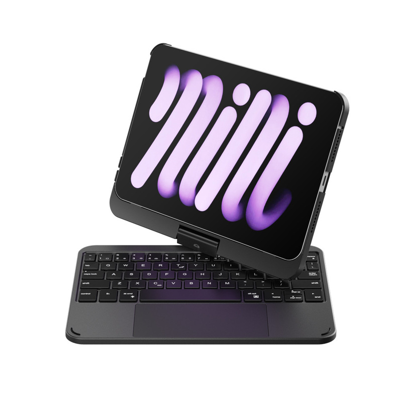 Suitable for Apple iPad Tablet Mini6/7 Stand Rotating Magic Touch Wireless Bluetooth Keyboard Protective Cover