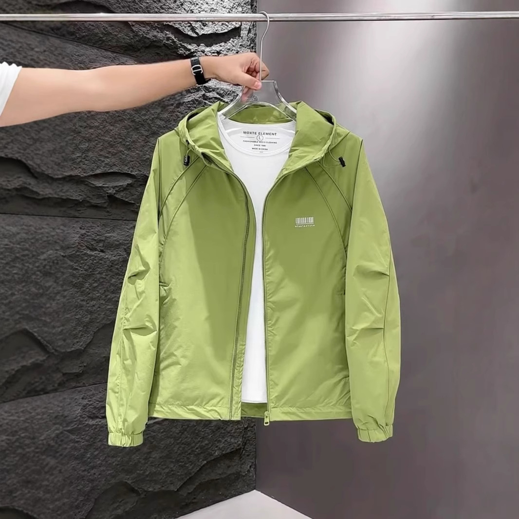 Cool guapo moda todo fósforo hombres casual cuello alto manga larga hermosa chaqueta juvenil suelta primavera y otoño chaqueta delgada hombres