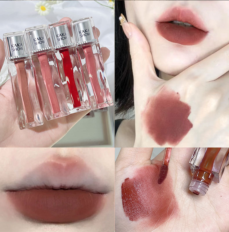 kakashow Transparent Water Mirror Lip Gloss is a clear and moisturizing matte lip gloss for students at an affordable price undefined