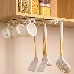 Telescopic gap hook kitchen cabinet top pull-out sticky hook upside-down key hanger bathroom table pull-out row hook
