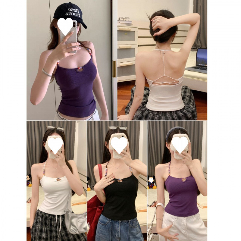 algodón humano cuentas chaleco cintura cojín de pecho chaleco colgante chaleco delgado sexy puro deseo image 3