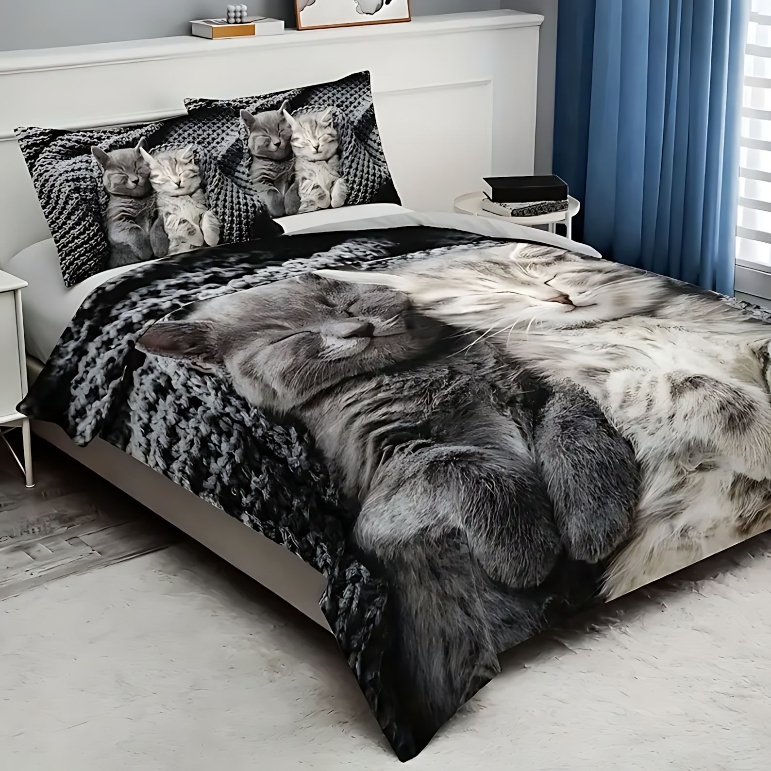 TEMU / JIT nuevos productos transfronterizos lindos Xiaomi HD digital impresión polirido conjunto de edredón para diseñar