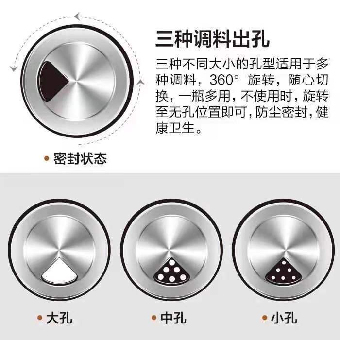 キッチン調味料瓶家庭用調味料缶ガラス家庭用セット調味料缶回転調味料収納ケース|undefined