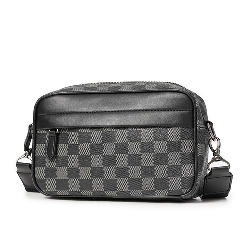 Upgraded version of casual plaid messenger bag, shoulder bag, crossbody bag, waist bag, backpack, men's bag, small square bag, camera bag