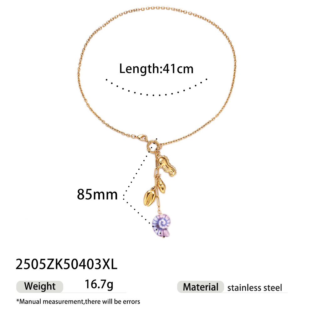 Tena collar de acero inoxidable europeo y americano dulce y fresco estilo chica caliente todo fósforo diseño de nicho colgante de cerámica colgante joyería transfronteriza