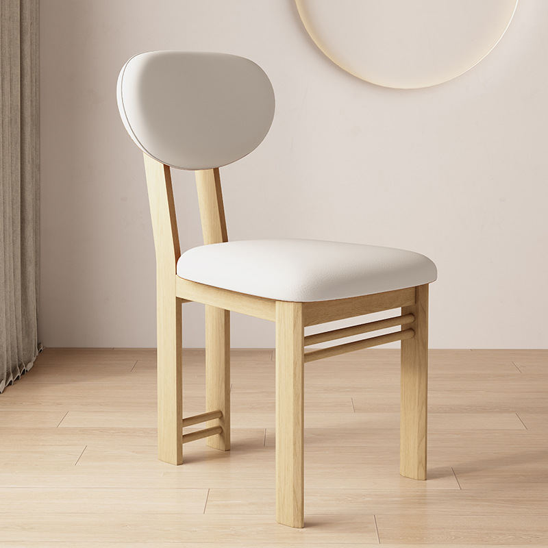 2025 nueva silla de comedor de madera sólida sala de estar doméstica hotel leche tienda de té silla de respaldo nórdica silla de maquillaje