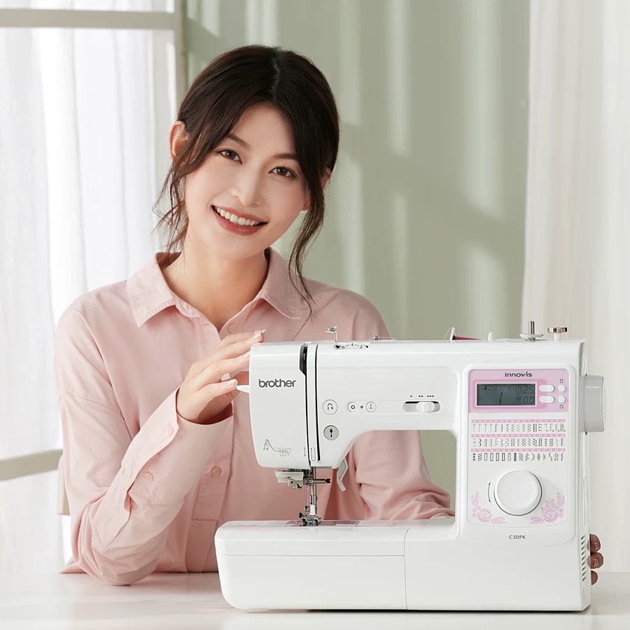 【】日本brother兄弟缝纫机C50PK/A80家用电子吃厚平缝机电脑