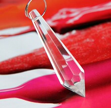 水晶灯配件尖珠吊坠珠帘门帘婚庆装饰材料水晶玻璃透明色吊坠散珠