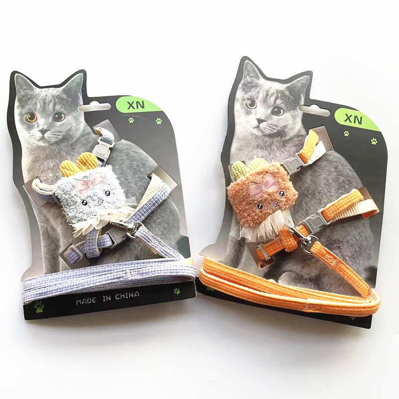 Huisdiervest Anti-ontsnapping Kattenlooptouw Borsttuig Buiten Speciale Kittenriem_voghion.com