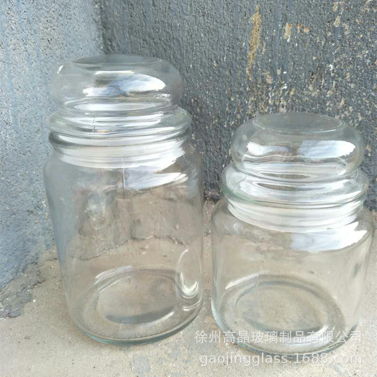 各透明种玻璃瓶罐新款蜡烛罐圆形烛台雕刻斜纹贴标蜡烛瓶
