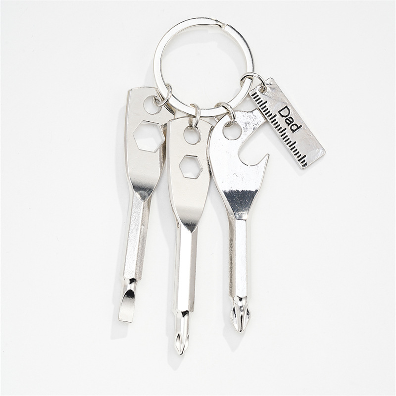 43g Weight Keychain Classification 1 Piece Quantity Daily Occasion Alloy Material Father'S Day Festival Bottle Opener, Screwdriver Pattern Men's Gender Simple Style Style Simple Style Bottle Opener Screwdriver Alloy Father'S Day Men's Keychain 8