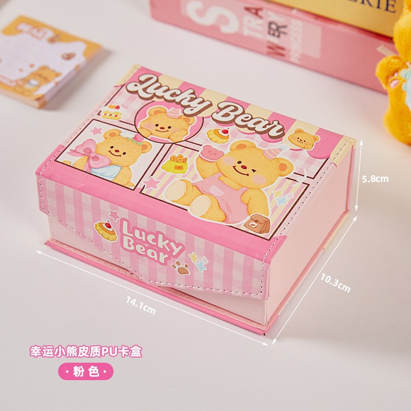 Nueva caja de tarjetas de mariposa de alto valor, caja de almacenamiento de gran capacidad para álbumes de tarjetas pequeñas de ídolos, caja multifuncional de cuero a prueba de polvo