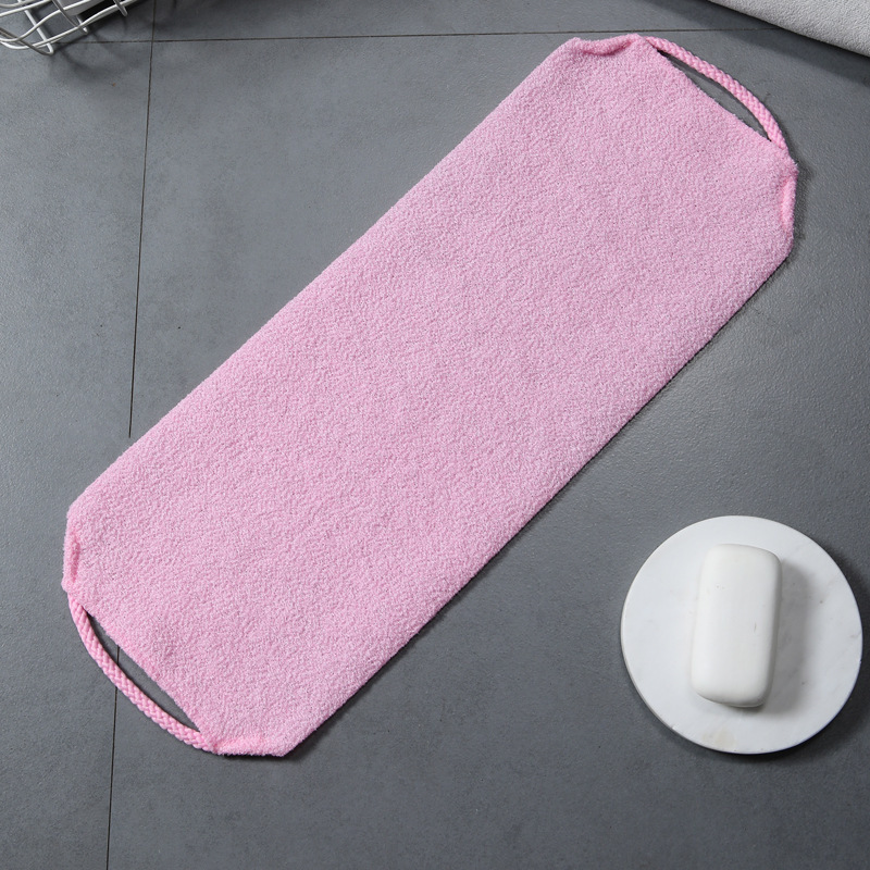 Toalla trasera de estilo coreano elástico exfoliante Toalla de baño Limpieza de baño Toalla de baño de barro baño espalda frotando larga Toalla de baño