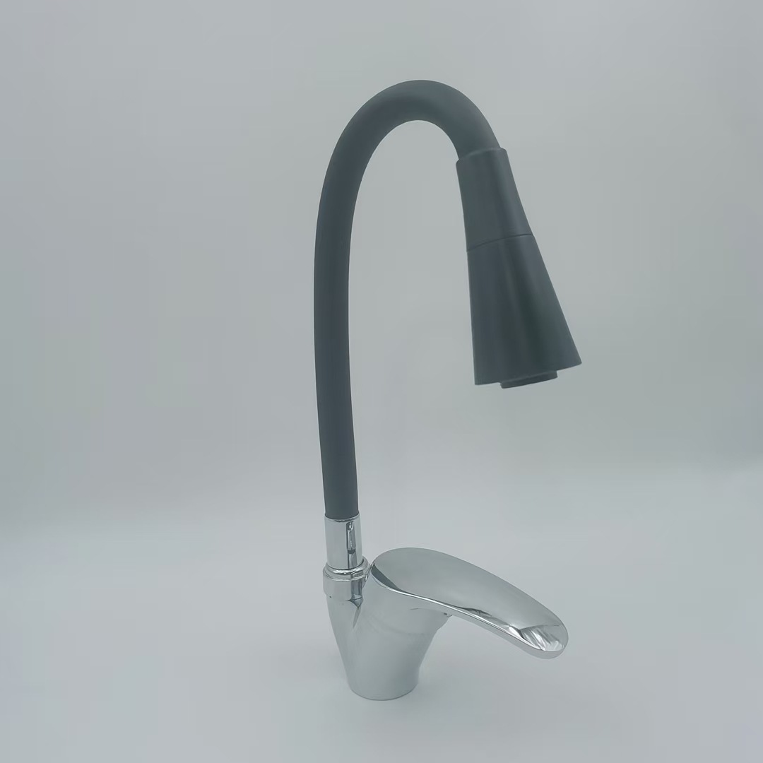 跨境款 三通彩管万向龙头 厨房水槽冷热龙头 台上单孔菜盆龙头