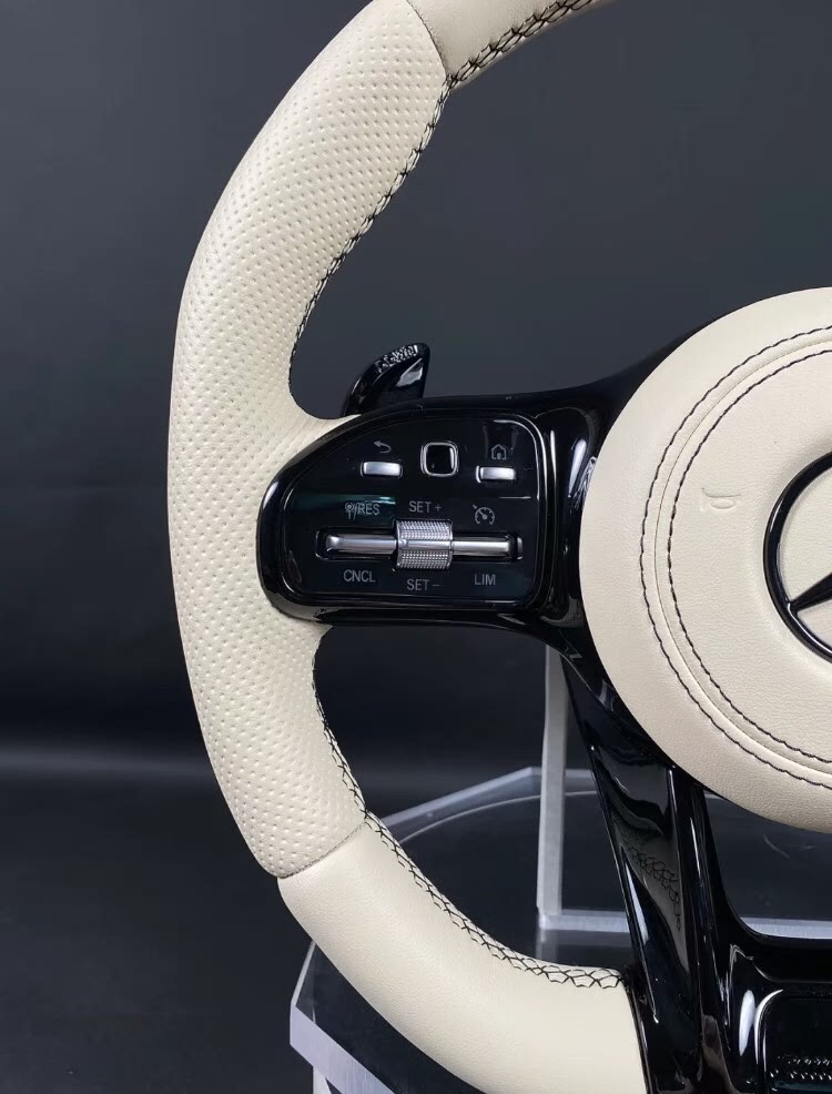 Mercedes-Benz AMG leather steering wheel assembly upgrade for W204, W205, W212, etc. 809 non-destructive installation