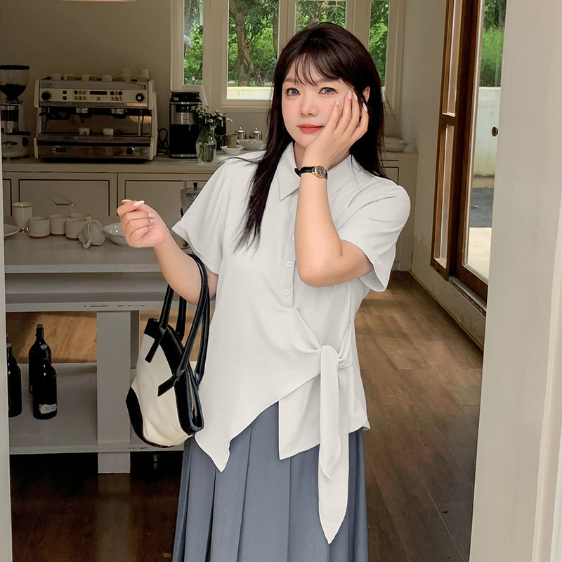  夏  XL-4XL 大きいサイズ シャツ/ブラウス