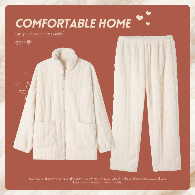 Otoño e Invierno coral polar pareja camisón de los hombres Albornoz de franela pijamas extendidos engrosada INVIERNO DE LAS MUJERES forradas de lana