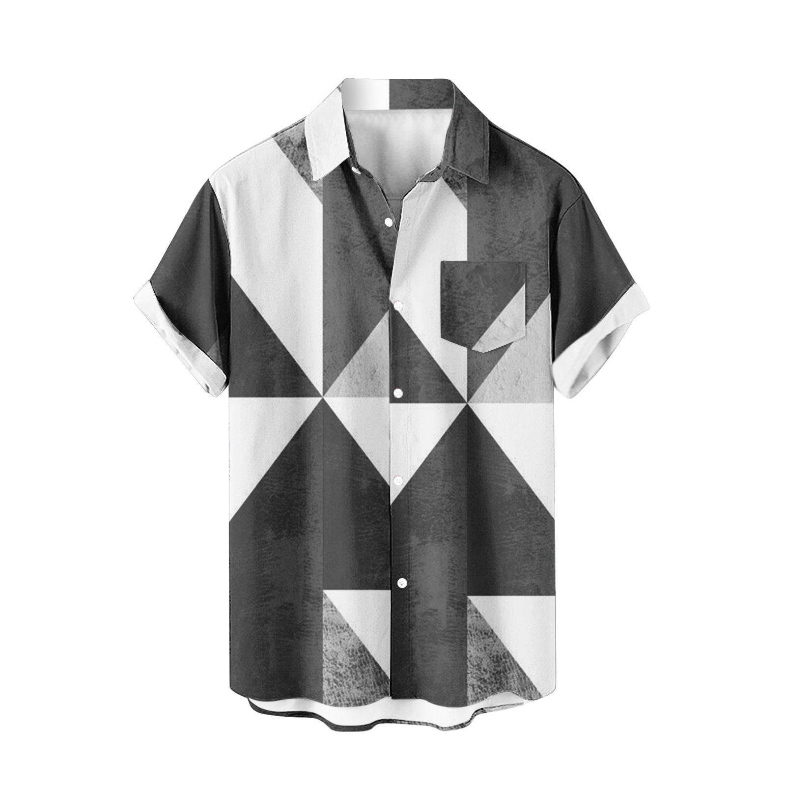 Venta caliente para hombres nueva camisa de manga corta 3D impresión digital moda casual Hawaii playa solapa para hombres