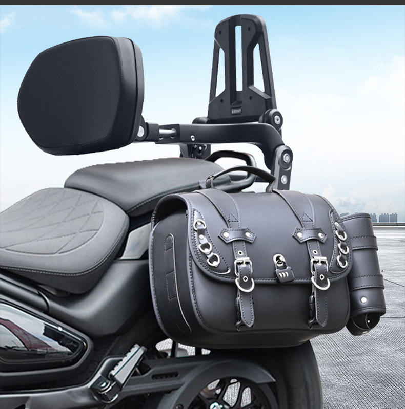 Suitable for Cfmoto 550Clc Bumper Folding Backrest Quick-Release Side Bag Rear Backrest Passenger Backrest Rear Rack Modification