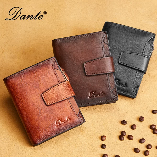 Men's short leather wallet top layer cowhide RFID anti-theft brush fashion leisure wallet driver's license foreign trade wallet
