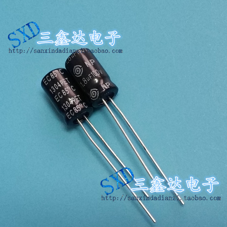 100V1.8UF 1.8UF100V 全新原装正品 无极NP 电解电容 6*12