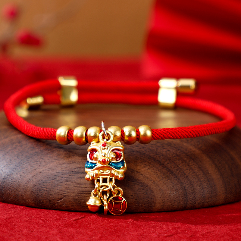 Joyas para gatos collar para mascotas collar para perros collar para gatos ajustable tejido a mano cuerda roja collar para gatos campana para ganar dinero