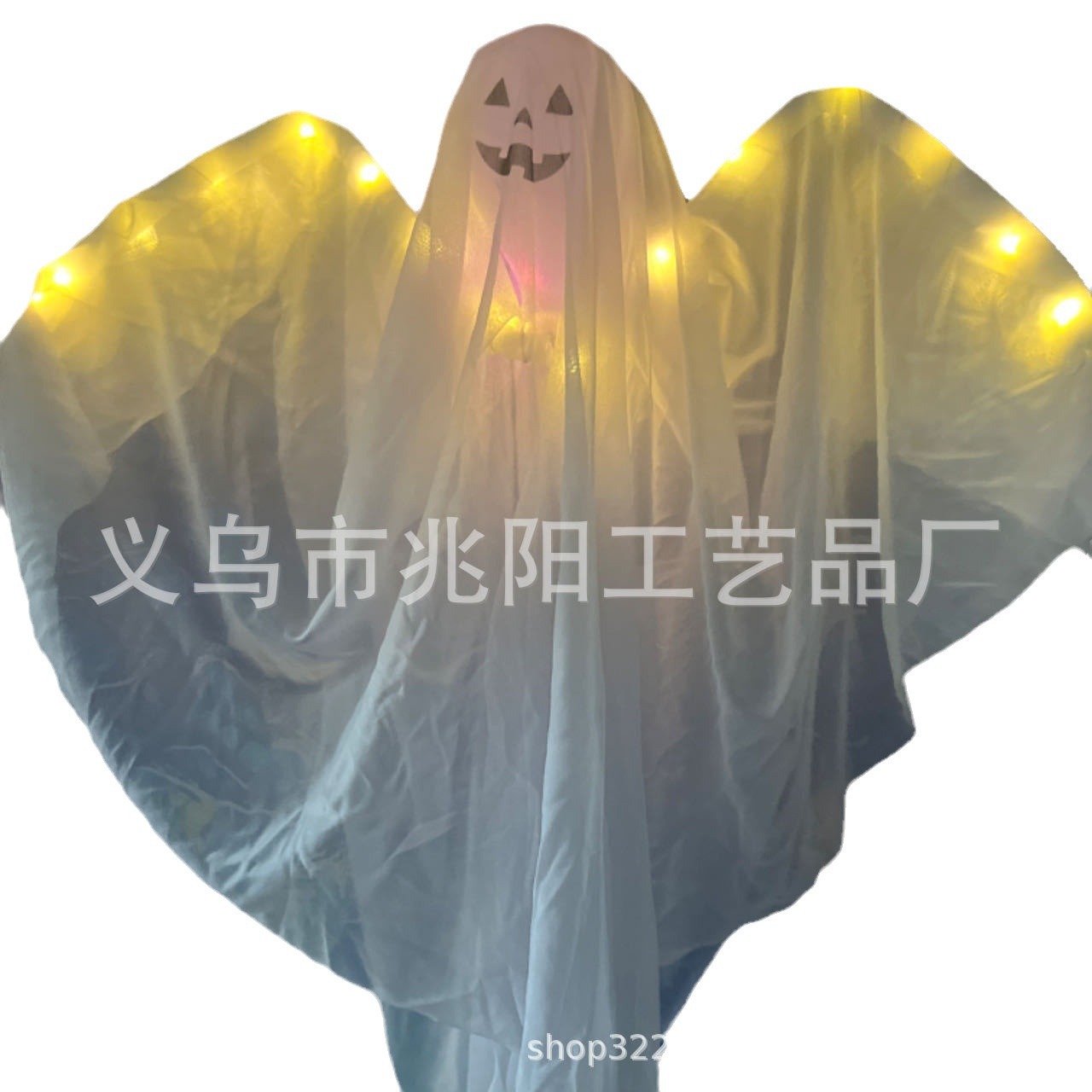 Decoraciones de Halloween transfronterizas Horror House Ghost Hanging Props Ghost Festival Parodia Courtyard Bow Ghost Collar Disposición