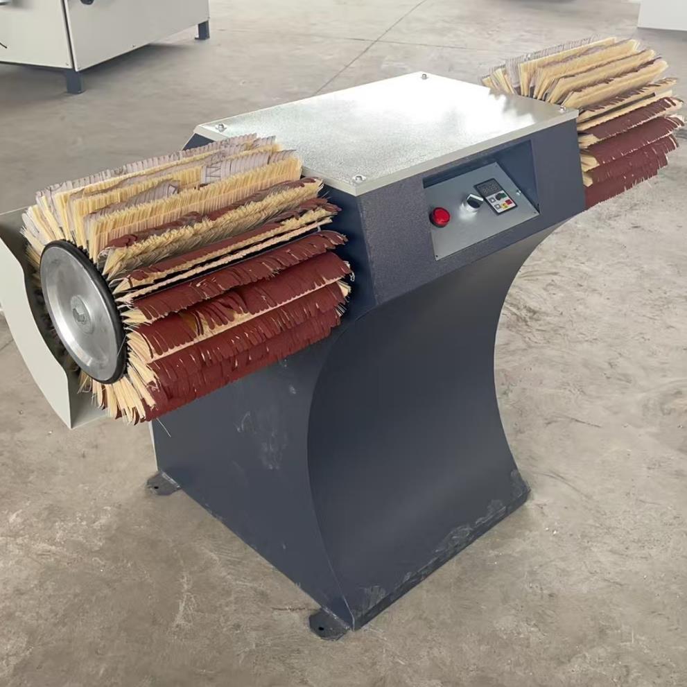 卧式双轴三轴打磨机抛光机三辊打磨机木工机械小型手动抛光机