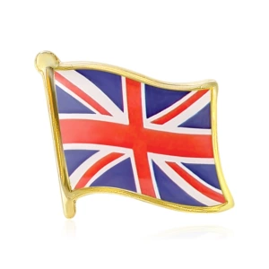 Cross-Border Exquisite British Small Flag Oil Drop Brooch Lapel Pin Cufflinks Wholesale Enamel Versatile Men's and Women's Clothing Corsage