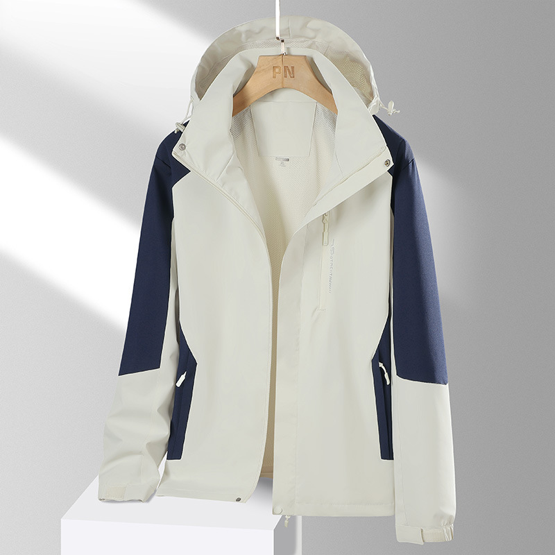 2024 primavera y otoño chaqueta de pareja delgada deportes al aire libre hombres y mujeres pareja chaqueta impermeable a prueba de viento