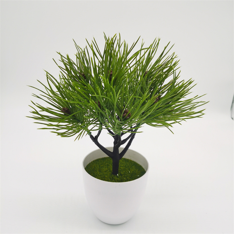 simulation Green Plastic Pine bonsai Willow Potted plant Artificial flower ornament hotel Wine cabinet Entrance Decoration