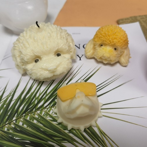 Sanxin Teddy Dog Head Candle Silicone Mold DIY Animal Scented Candle Chocolate Dog Pinch Mold