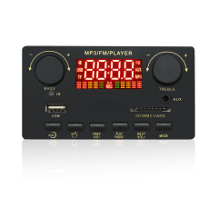 A 12V power amplifier 80W + 2*40W Bluetooth decoding board with color screen, recording and calling, lossless motherboard with Bluetooth Y10