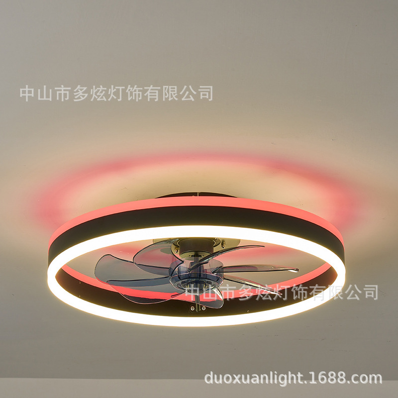 中山灯具新款TUYA亚马逊卧室风扇灯现代简约卧室吸顶灯餐厅Ul认证|undefined