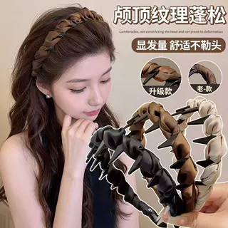 黑色带齿高颅顶发箍女款2026新款高级感洋气时尚头箍防滑发捆发卡