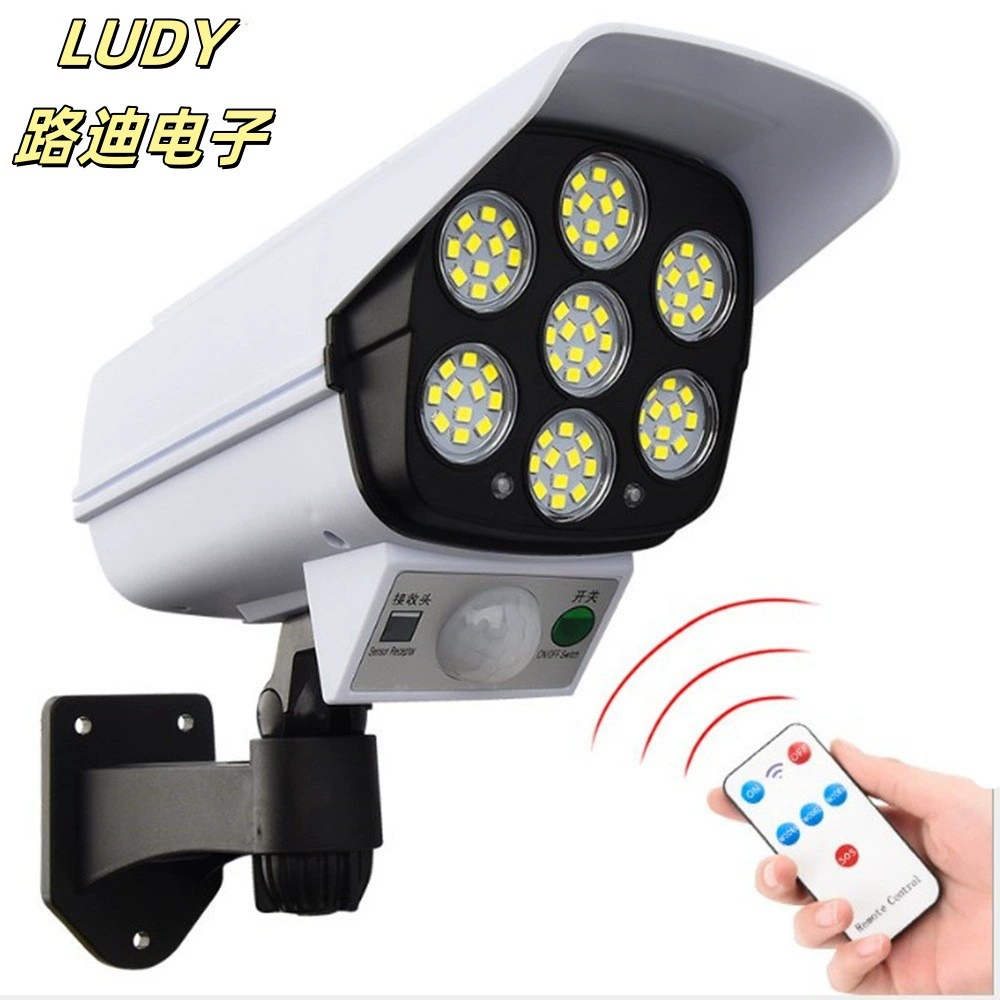 Монитор солнечная-powered, инфракрасная CCTV камера, бра для домашнего использования, светильники для беседки, anti-theft, пульт дистанционного управления
