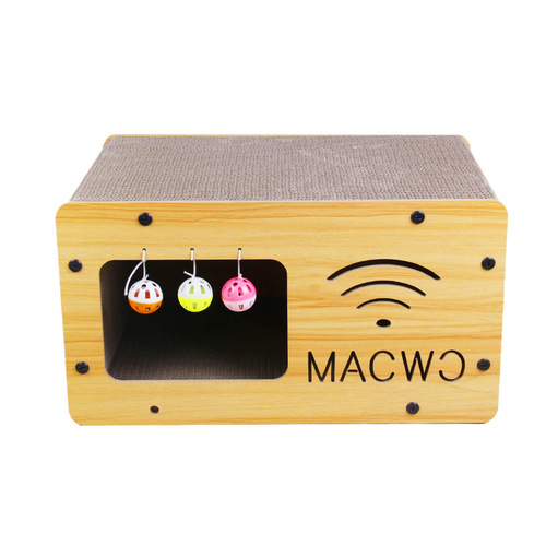 Origin Factory Cross-border Amazon Exclusive Cat Paw Board Toy Corrugated Paper Folding with Ball Cat Scratch Pad Cat Supplies