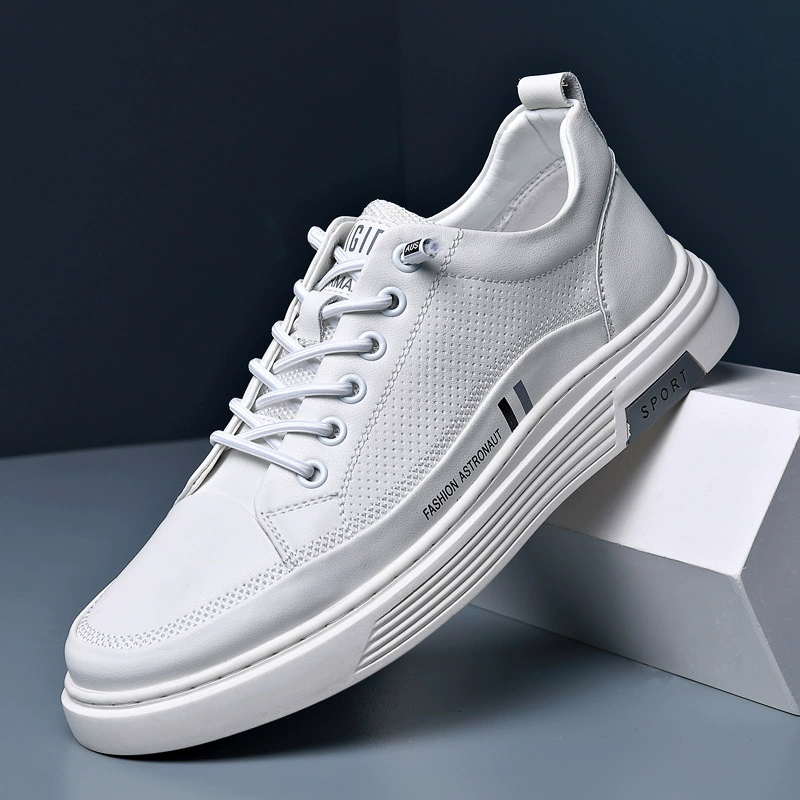 TikTok, прямая трансляция, белые кожаные туфли в том же стиле, мужские повседневные универсальные туфли с юбкой, новинка весны, мужские туфли с низким верхом